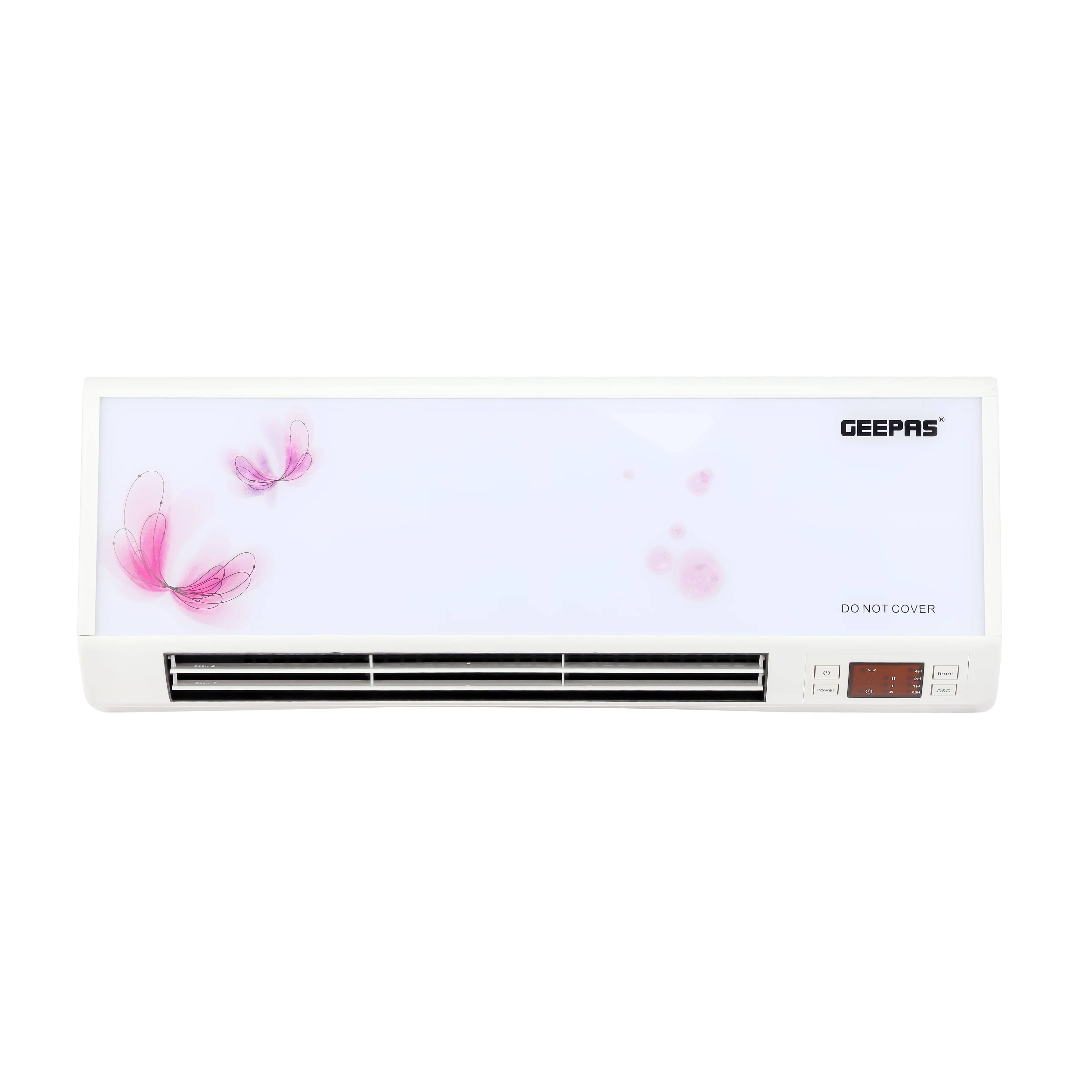 Geepas GWH9242 PTC Wall Heater with Remote Control | 2500W Power | 2 Heat Settings |Ceramic Heating Element | Temperature Control | 7.5 Hour Timer & Oscillating Louvers