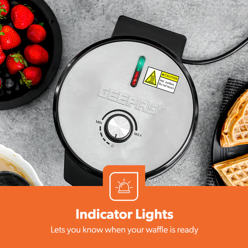 Geepas GWM36538 Heart Waffle Maker | 1000W Power| Adjustable Temperature Control | Non-Stick Cooking Plates | Cool-Touch Handle | Skid-Resistant Feet | 2 Years Warranty - Image 7