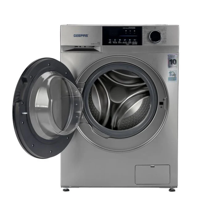Geepas GWMF10140SRM Front Loading Washing Machine | 10kg Capacity | 1400 RPM| Inverter Motor with 10-Year Warranty| LED Display| 15 Wash Programs | 1  Year Warranty - Image 4
