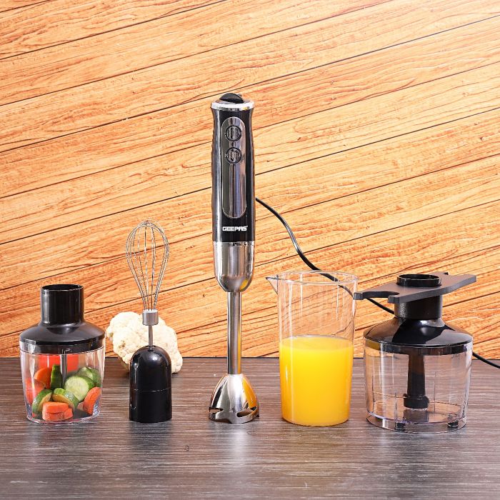 Geepas Hand Blender GHB6137 | 600W| 2 Speeds & 8 Variable Speed Settings| Detachable Stainless Steel Stick & Blade| LED Light Indicator| Chopper, Whisk & Grinder - Image 3