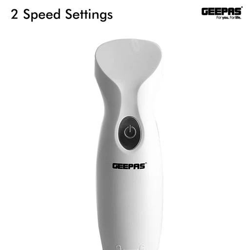 Geepas Hand Blender GHB6144 | 200W| 2-Speed Control| Stainless Steel Blade| Includes Chopper, Whisk & 600ml Beaker| Compact| Durable & Easy-to-Use | 2 Years Warranty - Image 4