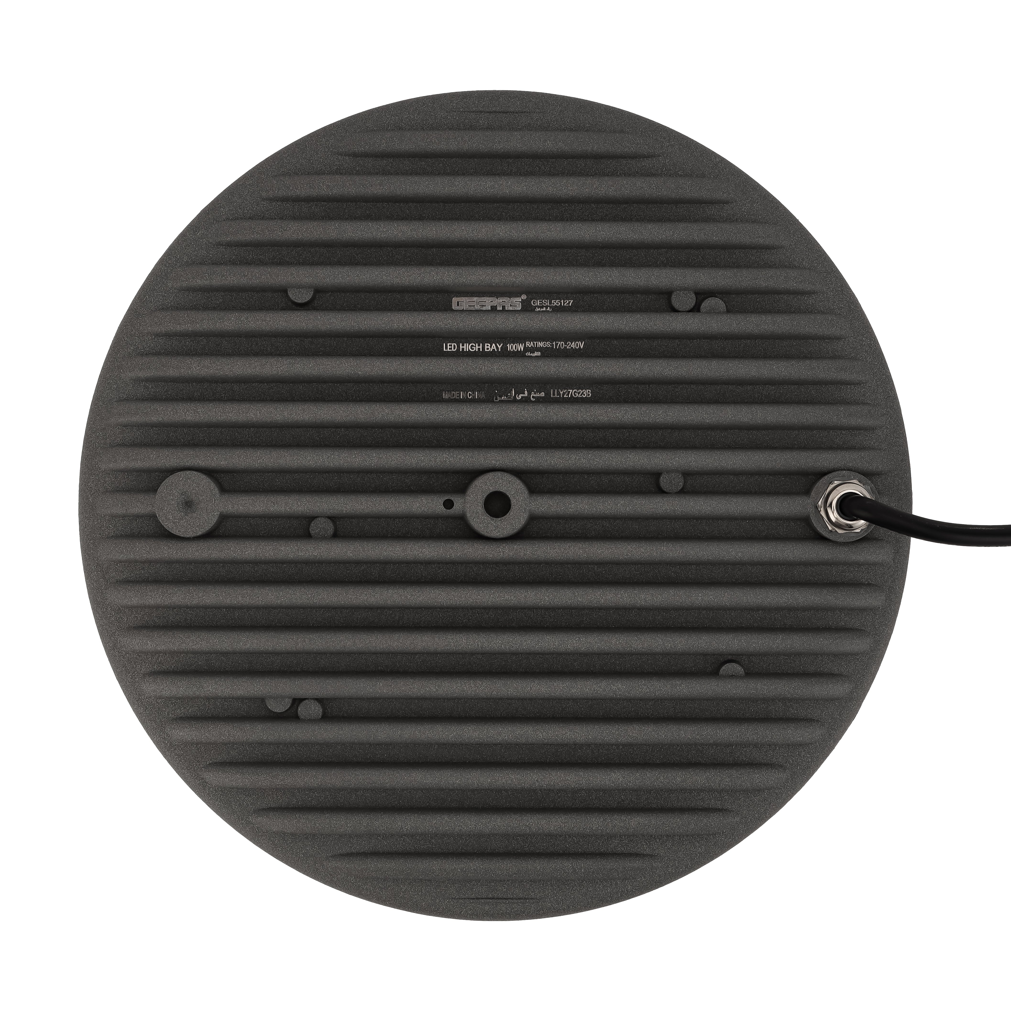 Geepas 100W High Bay Light GESL55127 | 10000 Lumens, 6500K Color Temp | 20000 Hours Lifetime | Ideal for Warehouses, Gyms, Retail & More | 2-Year Warranty, Grey - Image 6