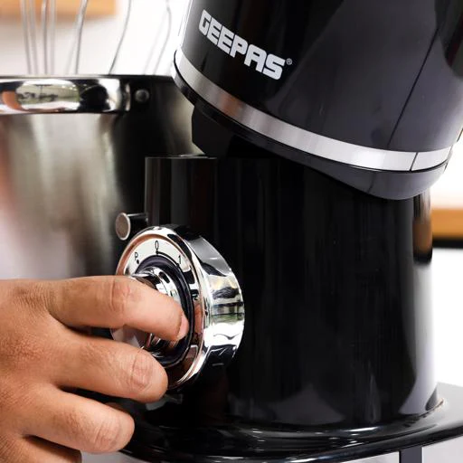 Geepas Kitchen Machine GSM43040 | 8.5L Stainless Steel Bowl Stand Mixer| 1500W Powerful Motor| 6 Speed Control | Durable ABS Body| 3 Mixing Attachments| 2 Years Warranty - Image 5