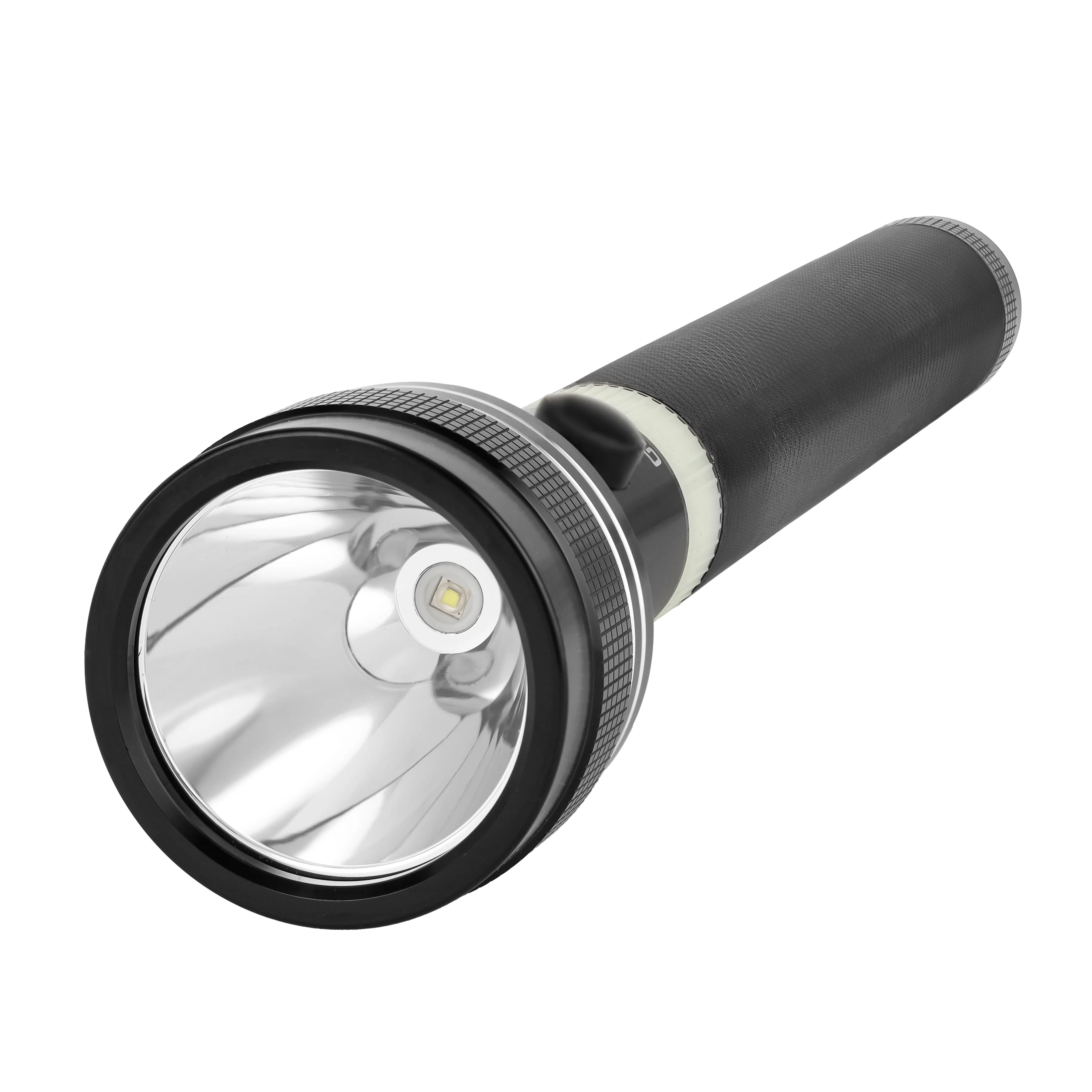 Geepas Rechargeable LED Flashlight GFL4637 | Pack of 2, 7W LED, 3H Continuous Use, Aircraft Aluminum Body, Lithium Battery, Night Glow Ring, Water & Shock Resistant - Image 3