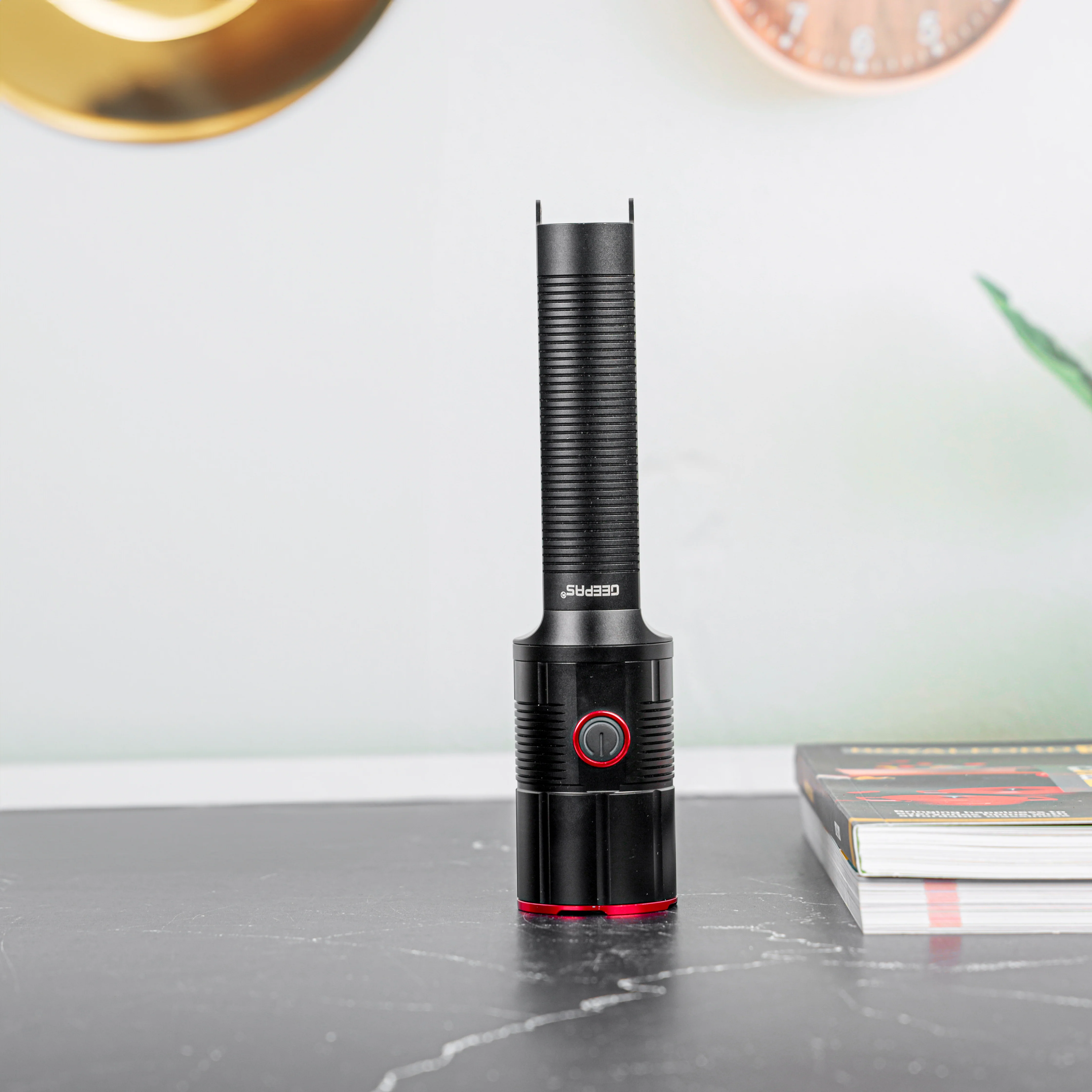 Geepas LED Flashlight with Power Bank Function- GFL51066/ 60W, 5000-6500K, 5000 LM, Perfect for Indoor and Outdoor Use, 20 Hours Continuous Working/ Black - Image 2