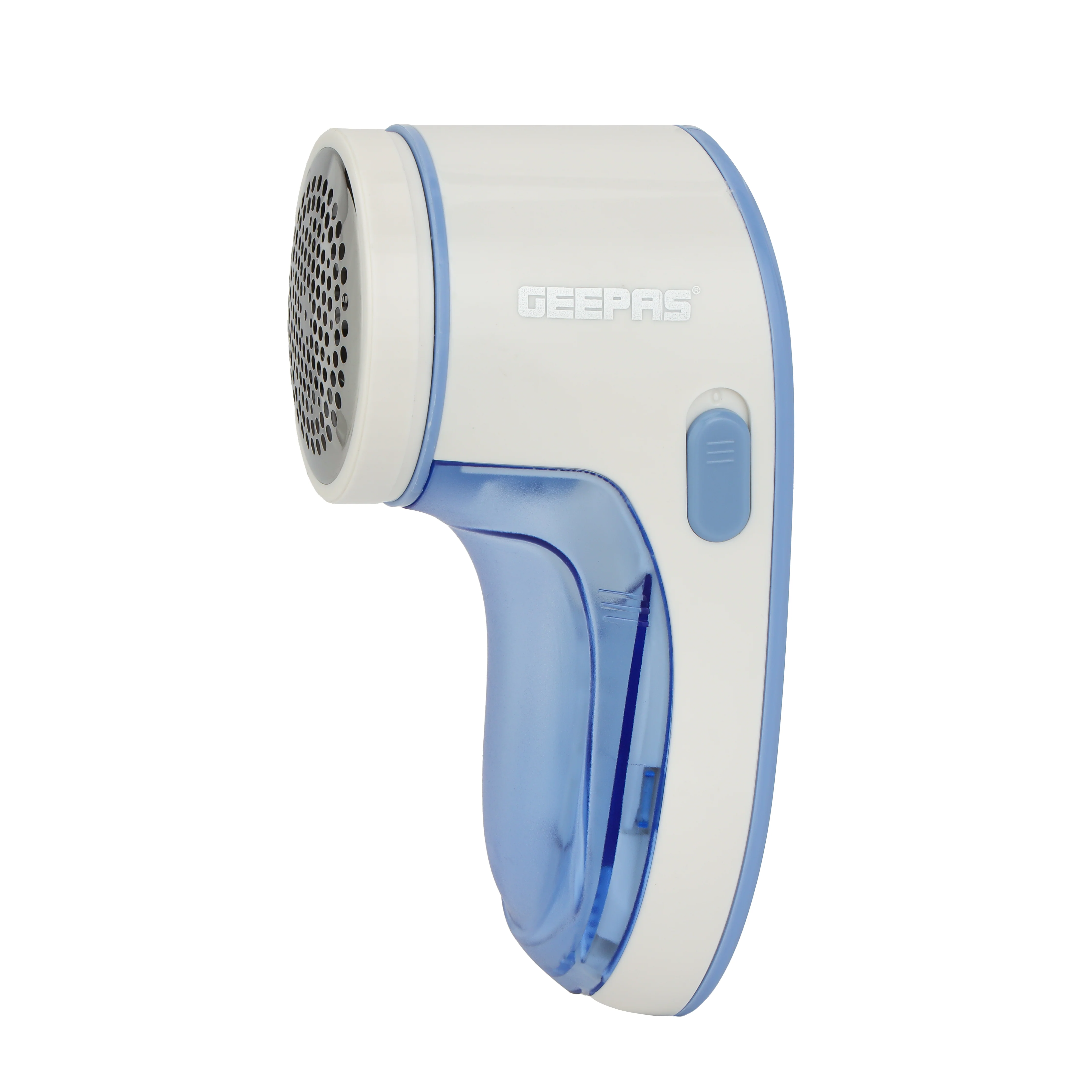 Geepas Lint Remover GLR63068UK-BL | Stainless Steel Blade | Detachable Dust Box | Fabric Safe Design |transparent container| AA Battery Operation & Easy Lint Removal Tool - Image 3