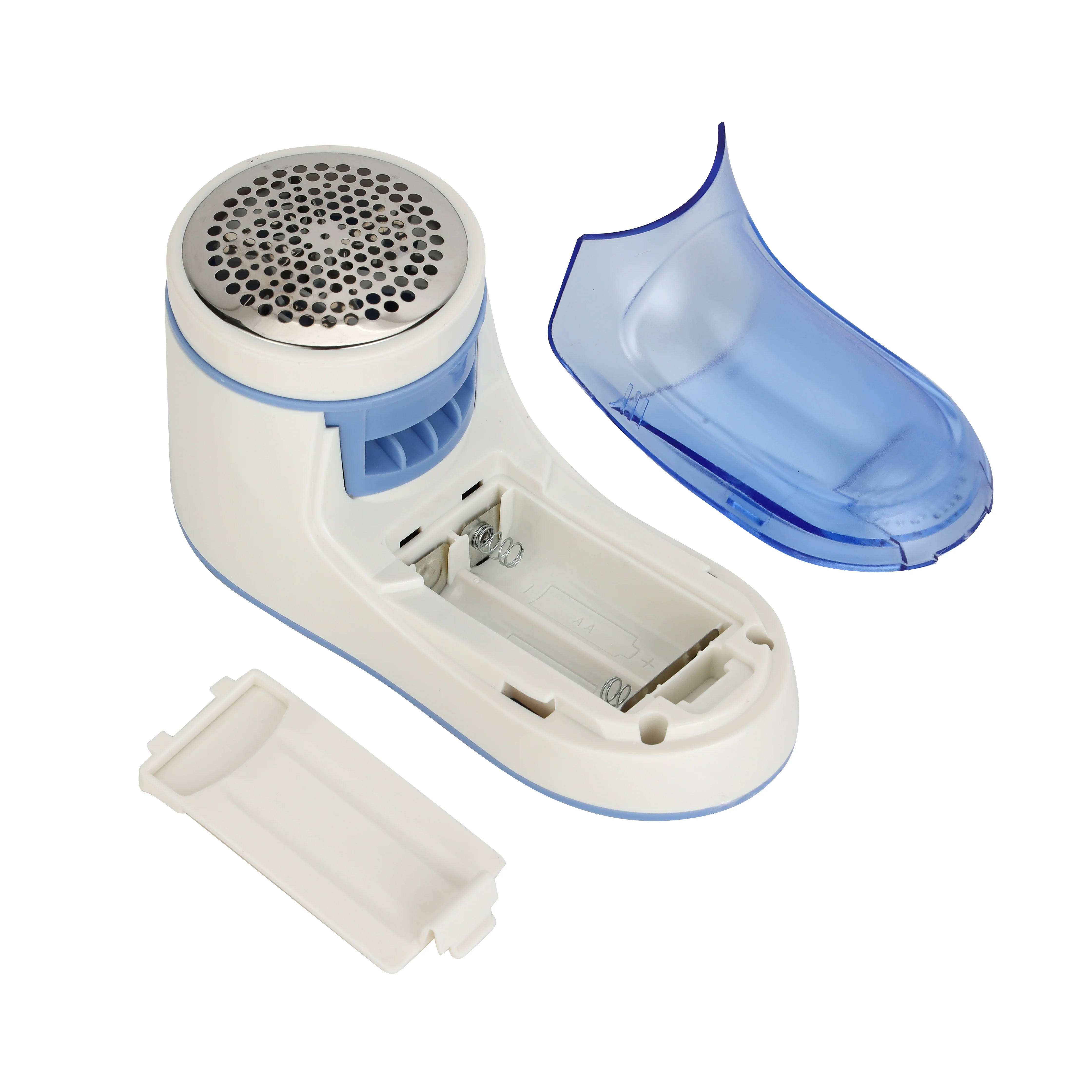 Geepas Lint Remover GLR63068UK-BL | Stainless Steel Blade | Detachable Dust Box | Fabric Safe Design |transparent container| AA Battery Operation & Easy Lint Removal Tool - Image 5
