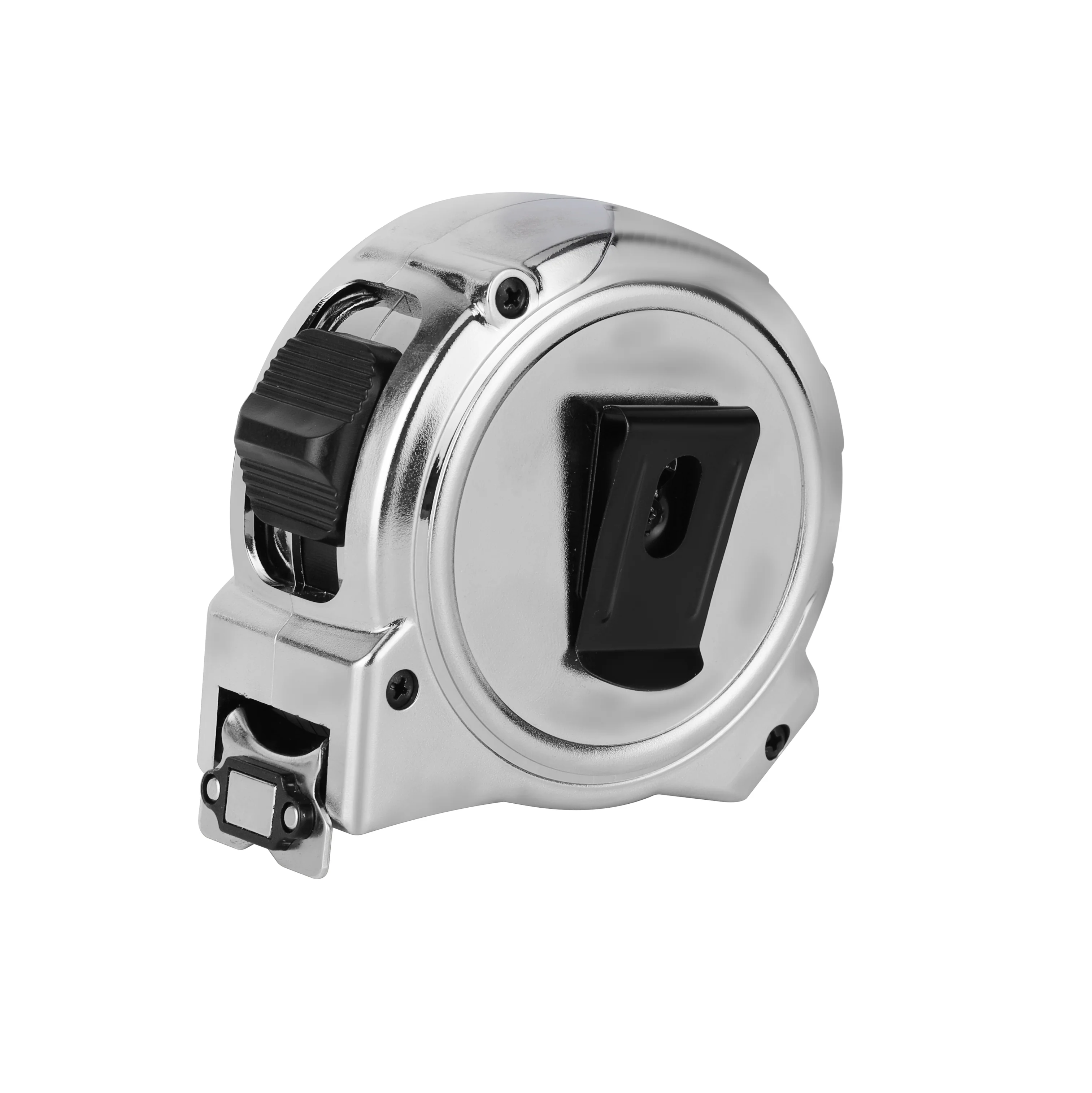Geepas Measuring Tape- GT59315| 10 M X 25 MM, High Impact Chrome Body and Super Magnetic Hook| Double Sided High Visibility, With Metric and Inch Gradation|  Silver - Image 3