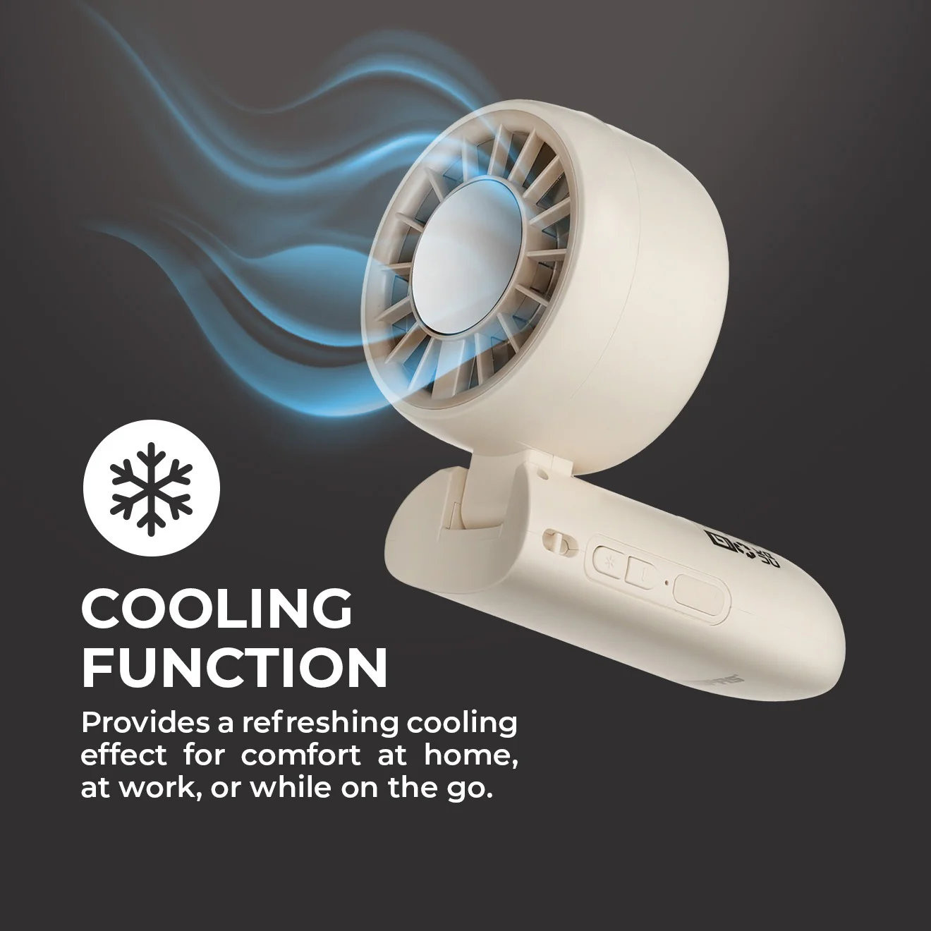 Geepas Mini Foldable Cooling Fan- GF21225/ 3 Speed Control, Cooling Function, 8 Hours Long Working Time/Small, Portable Design  for Women and Men/ Pink, 2 Years Warranty - Image 5