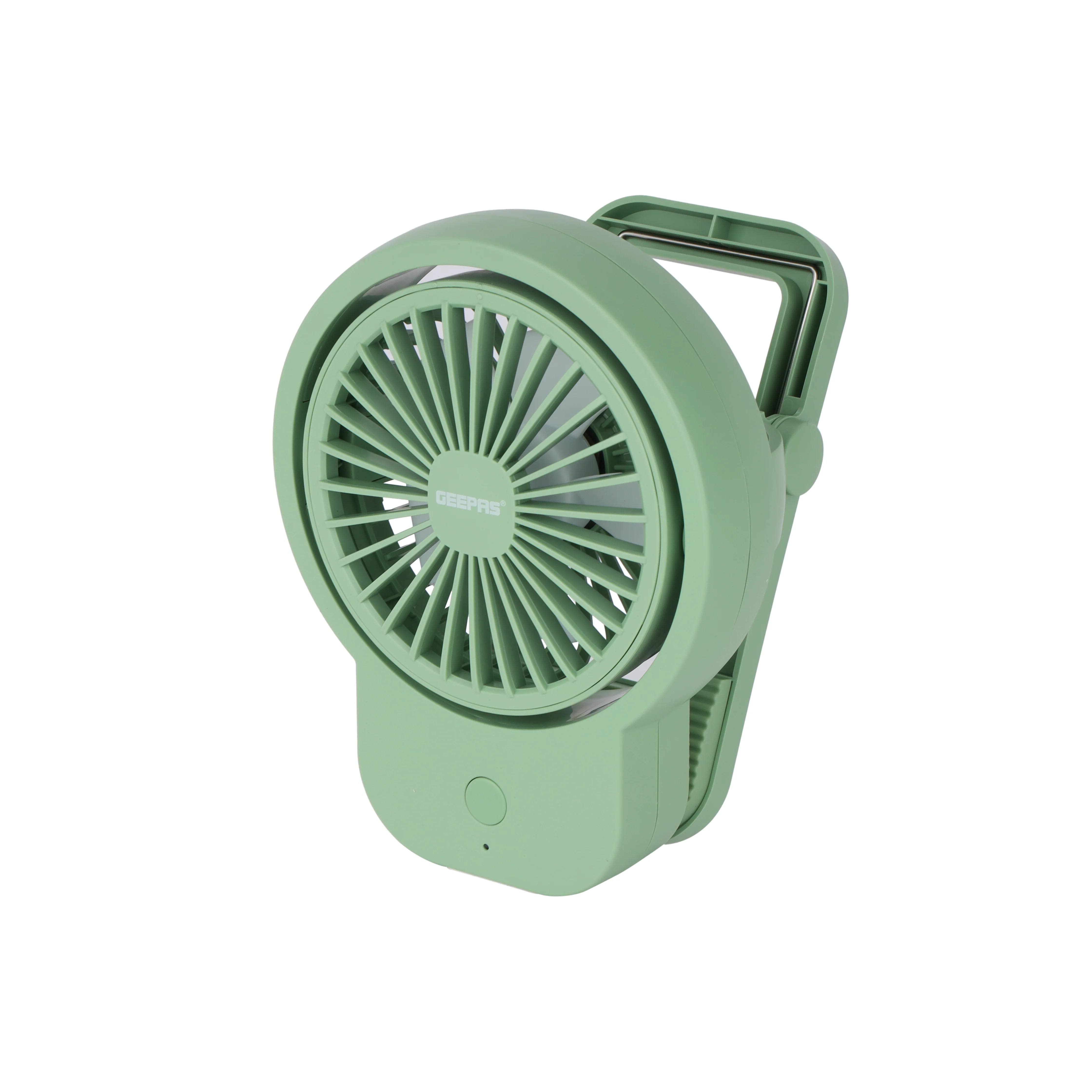 Geepas Mini Rechargeable Clip Fan- GF21221/ High Performance Fans with 3-Speed Controls, 8 Hours Runtime/ Type-C Charging, with Status Indicator/ 2 Years Warranty, Green - Image 2