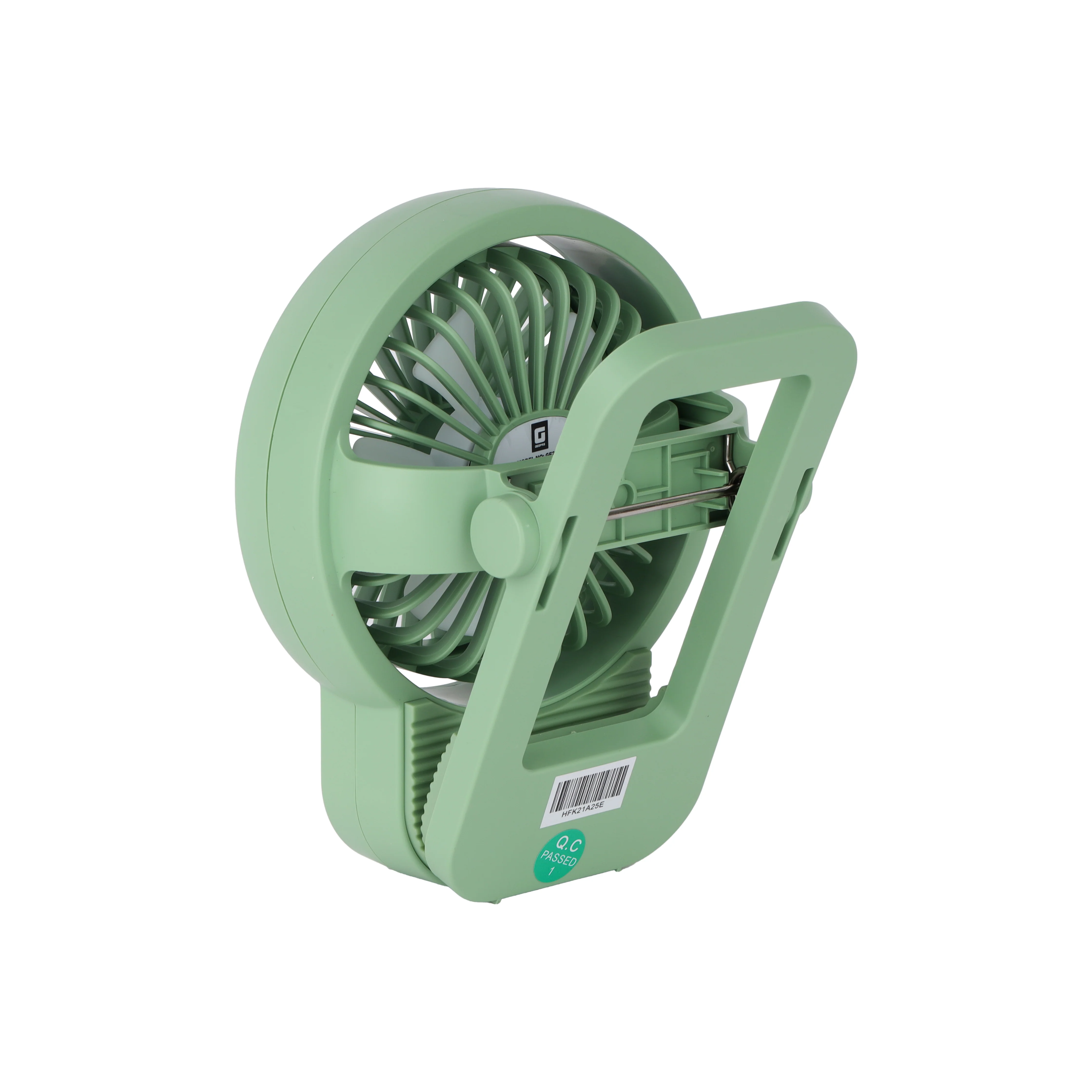 Geepas Mini Rechargeable Clip Fan- GF21221/ High Performance Fans with 3-Speed Controls, 8 Hours Runtime/ Type-C Charging, with Status Indicator/ 2 Years Warranty, Green - Image 4
