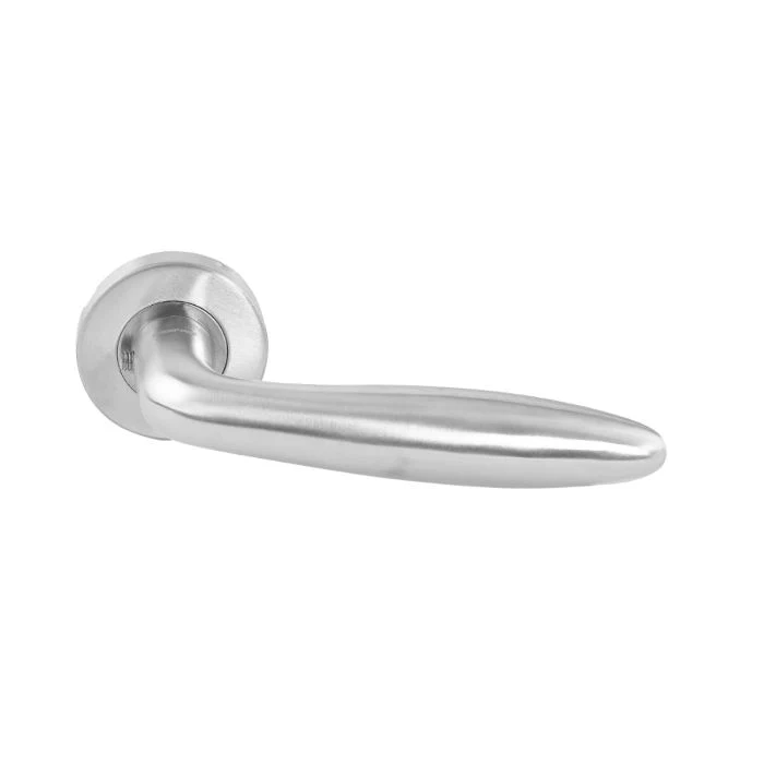 Geepas Mortise Rosette Hollow Lever Handle -Door Handles | Firm Grasp | Rotate Door Lock | Interior | Satin Nickel  | 304 Stainless Steel | Premium Quality for All Internal Doors (Curve Design) - Image 3