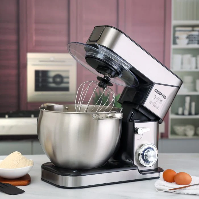 Geepas Multi-Function Kitchen Machine GSM43044 | 2000W Stand Mixer | 10L Bowl | 1.5L Glass Blender Jar | Meat Grinder | 6 Speed Control | Safety Lock| 2 Years Warranty - Image 4