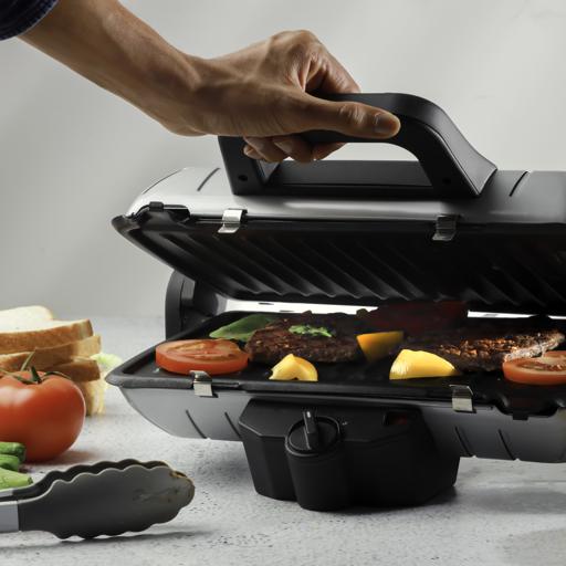 Geepas Multifunction Grill Maker GGM5458 |Powerful Electric Grill with Non-Stick Plates| Adjustable Thermostat Control| Cool-Touch Handle| Easy Cleaning| 2 Years Warranty - Image 3