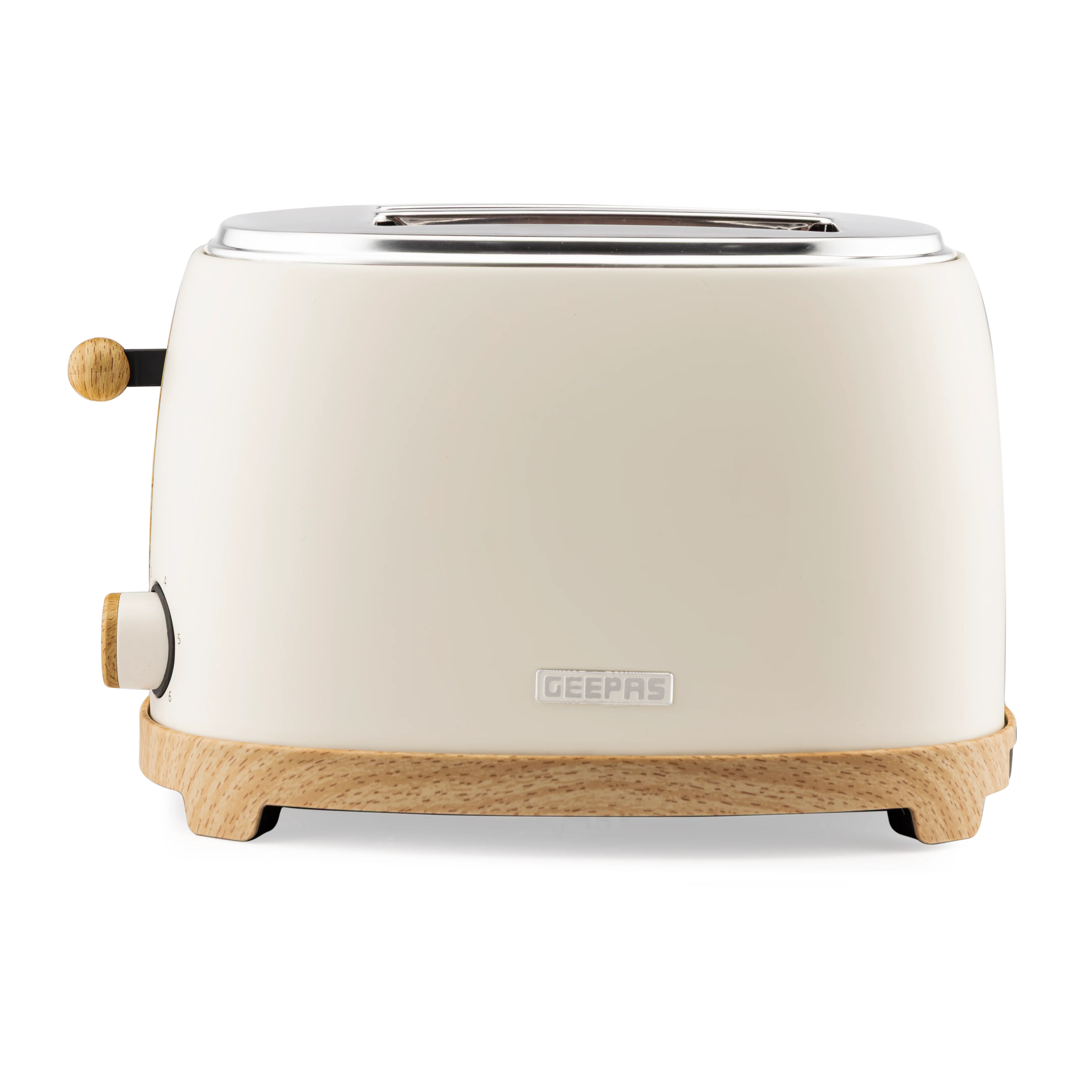 Geepas GBT36560UK-CR 2 Slice Toaster 850W  | Wood Effect Design | 6 Browning Levels | Defrost | Reheat | Cancel Function & High Lift Lever | Stylish NordiQ Design - Image 3
