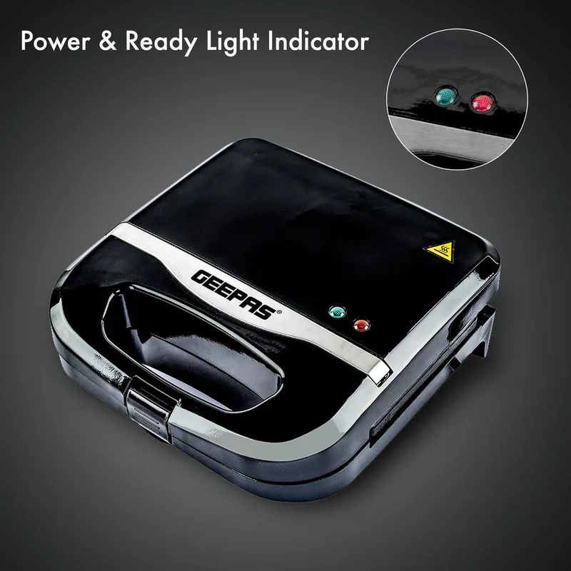 Geepas Nut Maker GNM36531 | 12 Pcs Capacity| 750W Power| Non-Stick Plates| Cool-Touch Handle| Overheat Protection| Power & Ready Indicator Lights| |2 Years Warranty - Image 3