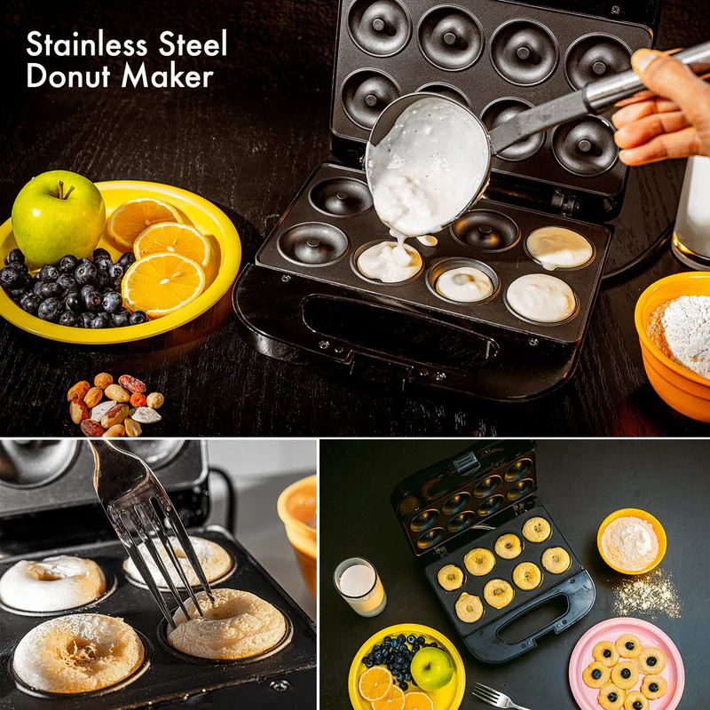 Geepas Nut Maker GNM36531 | 12 Pcs Capacity| 750W Power| Non-Stick Plates| Cool-Touch Handle| Overheat Protection| Power & Ready Indicator Lights| |2 Years Warranty - Image 4