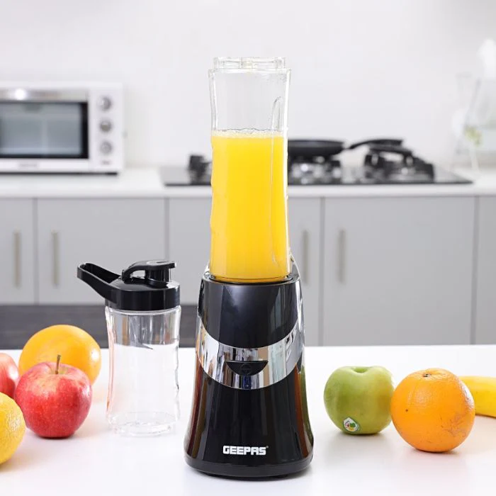 Geepas Personal Blender & Smoothie Maker - Mini Electric Juicer, Milkshake Maker with 2 Portable Blending Bottles - BPA Free Tritan Sports Bottles with Leak-Proof Lids - 350W - 2 Years Warranty - Image 6