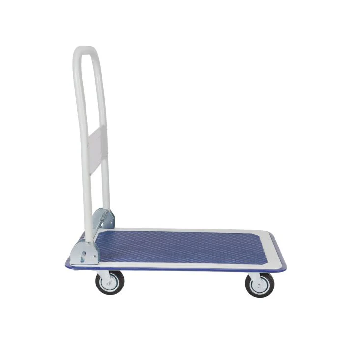 Geepas Platform Hand Truck- GMH59316| 150 KG Maximum Load Capacity, Multi-Purpose Hand Truck | Durable and Sturdy Construction, Perfect For Lifting Things| Blue and Silver - Image 2