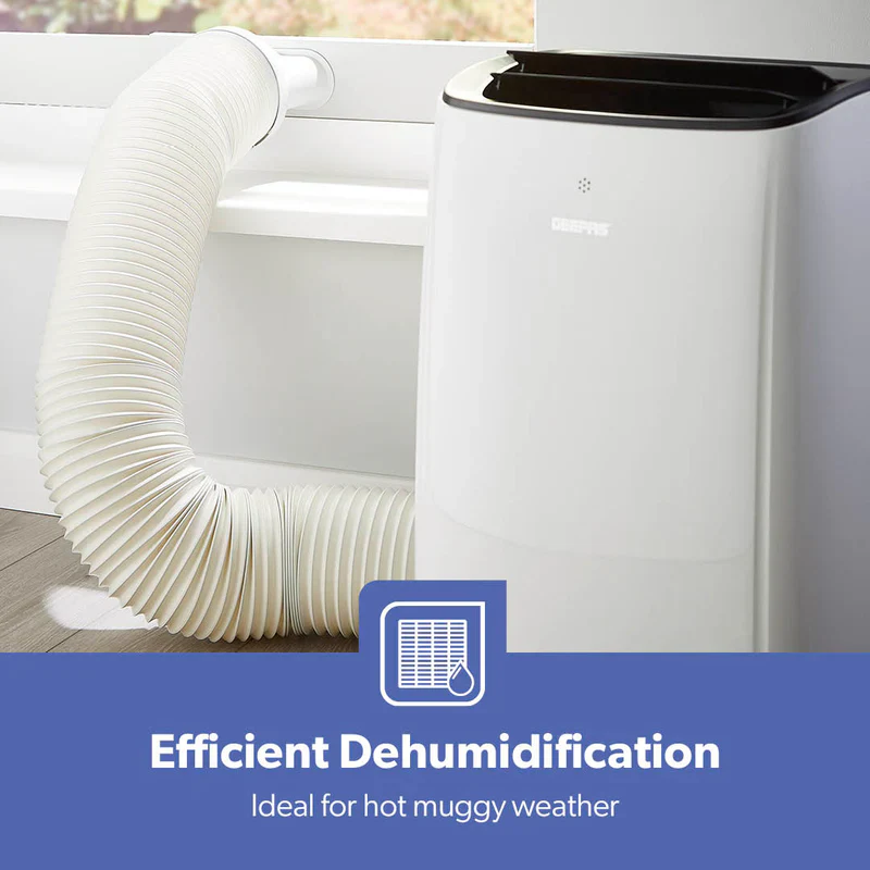 Geepas Portable Air Conditioner GACP9023CU| 9000 BTU| 3 Modes| 2 Speeds| Dehumidifier| Self-Evaporation| Digital Display| Remote Control, 24H Timer| Easy Move Wheels - Image 3
