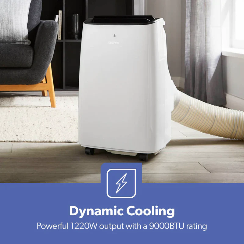 Geepas Portable Air Conditioner GACP9023CU| 9000 BTU| 3 Modes| 2 Speeds| Dehumidifier| Self-Evaporation| Digital Display| Remote Control, 24H Timer| Easy Move Wheels - Image 4