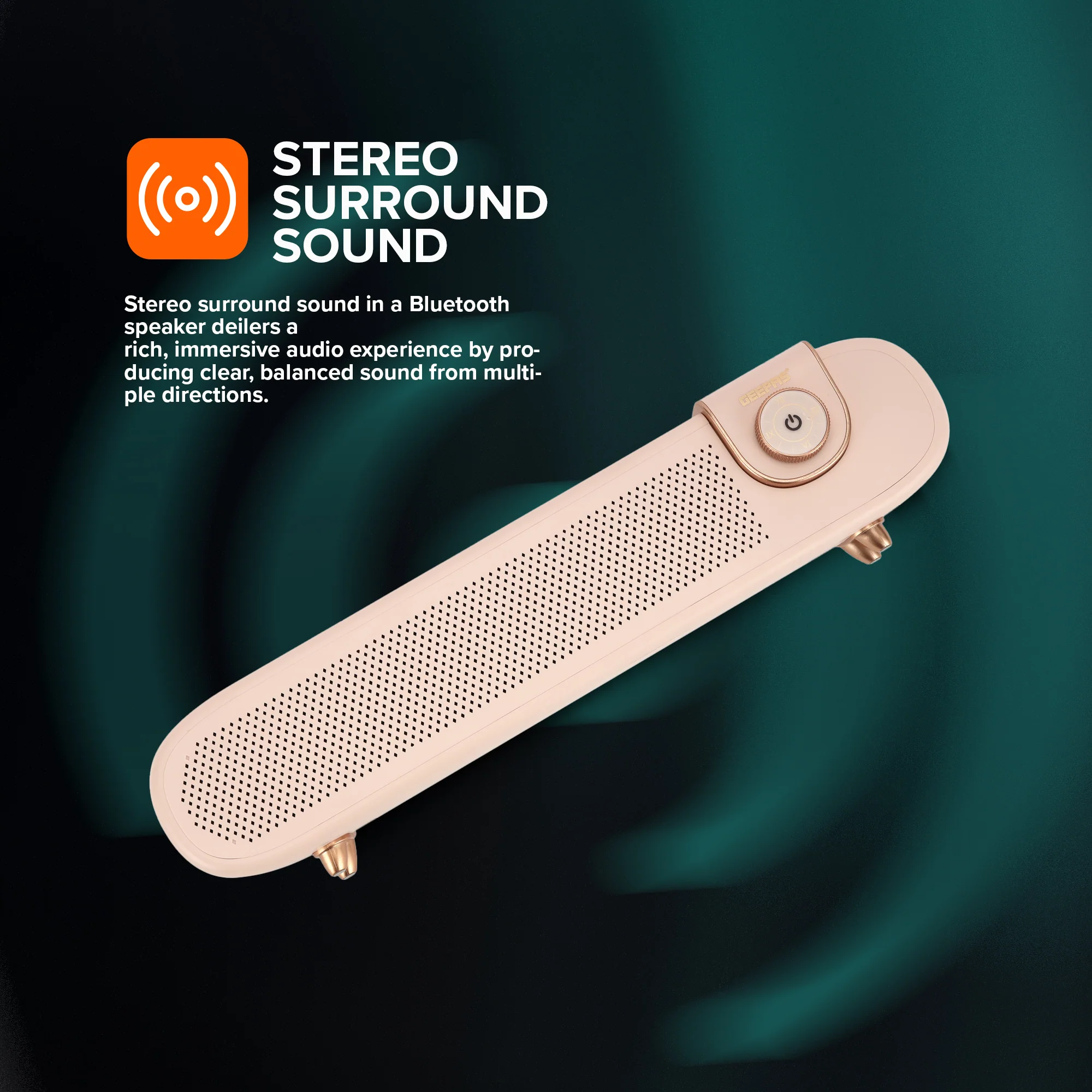 Geepas Bluetooth Speaker- GMS11198/ 6 Hours Playtime, TF, USB, AUX/ Rechargeable Battery, Enhanced Quality, Stereo Surround Sound/ Perfect for Parties/ 2 Years Warranty - Image 5