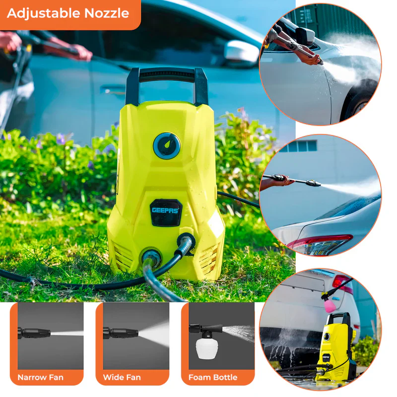 Geepas GCW19029 High Pressure Washer | 105BAR Power Washer with 2500W Motor | Ideal for Car, Bike, Patio & Home Cleaning | Compact Design | High Efficiency Performance - Image 5