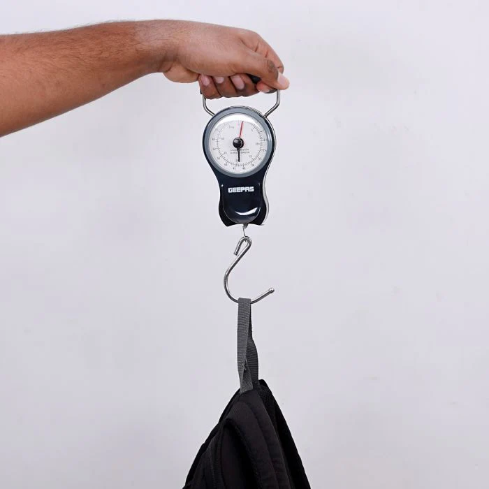 Geepas Portable Scale - Hanging Scale Luggage Fishing Balance Pocket Crane 38 kg | Mechanical Luggage Scales with Double Pointer & 1M Tape | 2 Years Warranty - Image 3