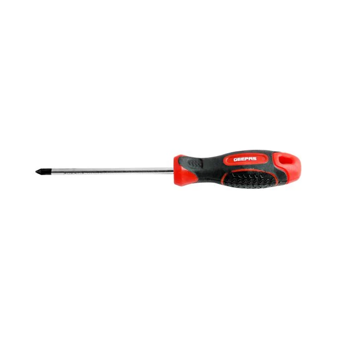 Geepas Precision Screwdriver - Containing One Slotted, Soft Grip Rubber Insulated Handle | Ideal for Repair, Workshop, Home Use & More | Bi-Coloured Red/Black - Image 3