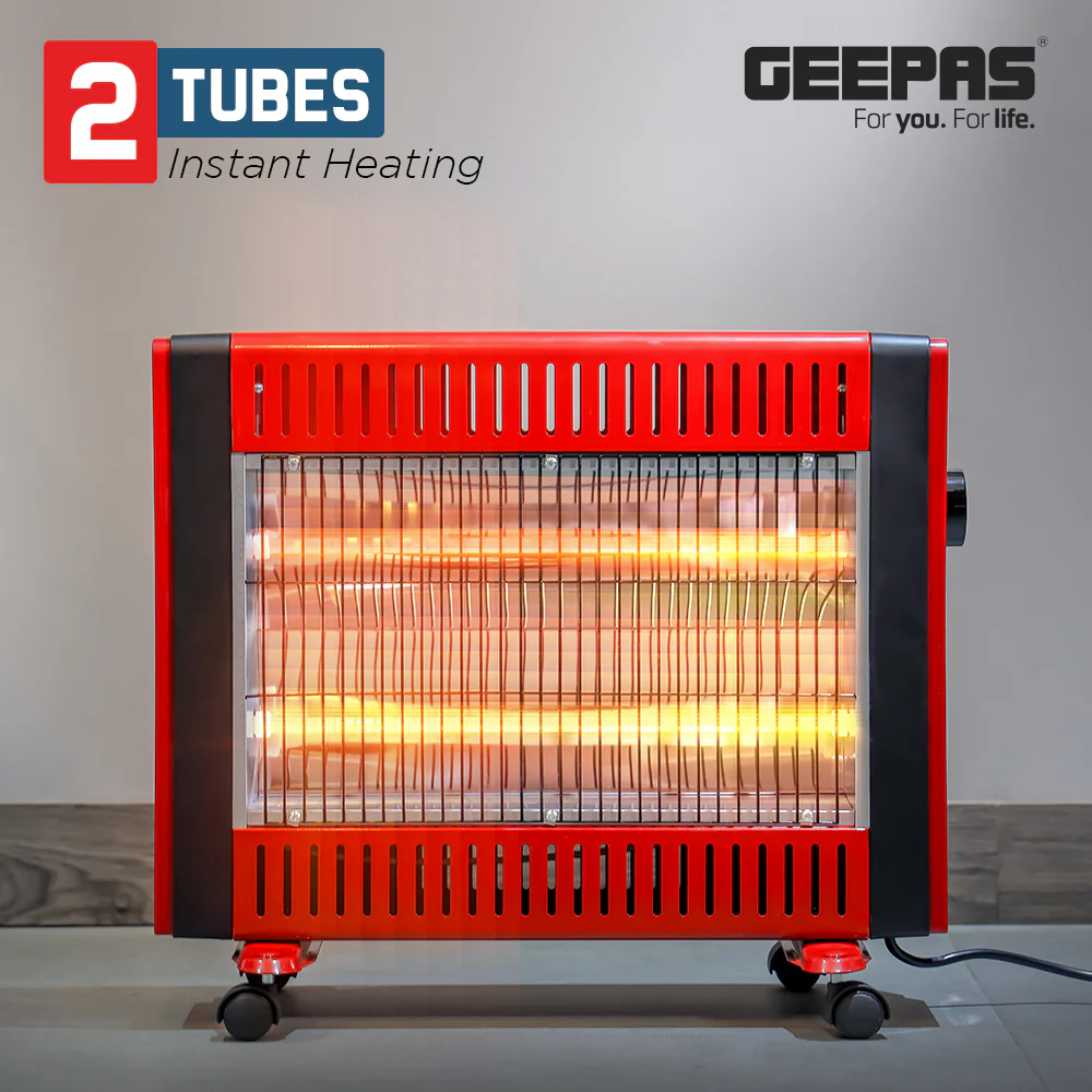 Geepas Quartz Heater GQH9109 | 2 Heat Settings | Adjustable Thermostat | Silent Operation| Instant Heating for Home & Office | Energy Efficient | 2 Years Warranty - Image 5