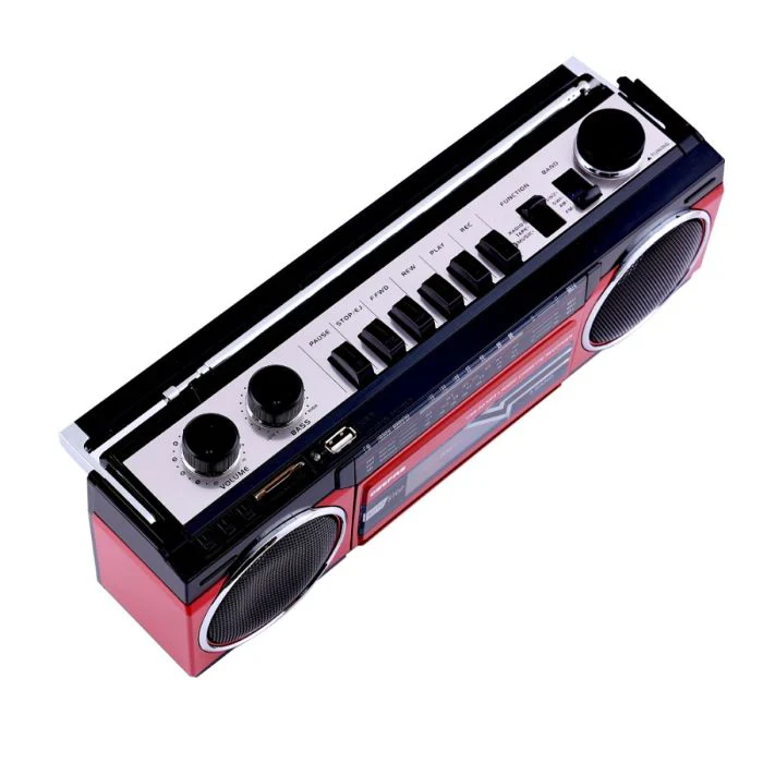 Geepas Radio Casset Recorder - Speakers with USB, SD Slots, MP3 & BT | Cassette Player, Microphone with Recording Function | Autostop Function | 2 Years Warranty - Image 7