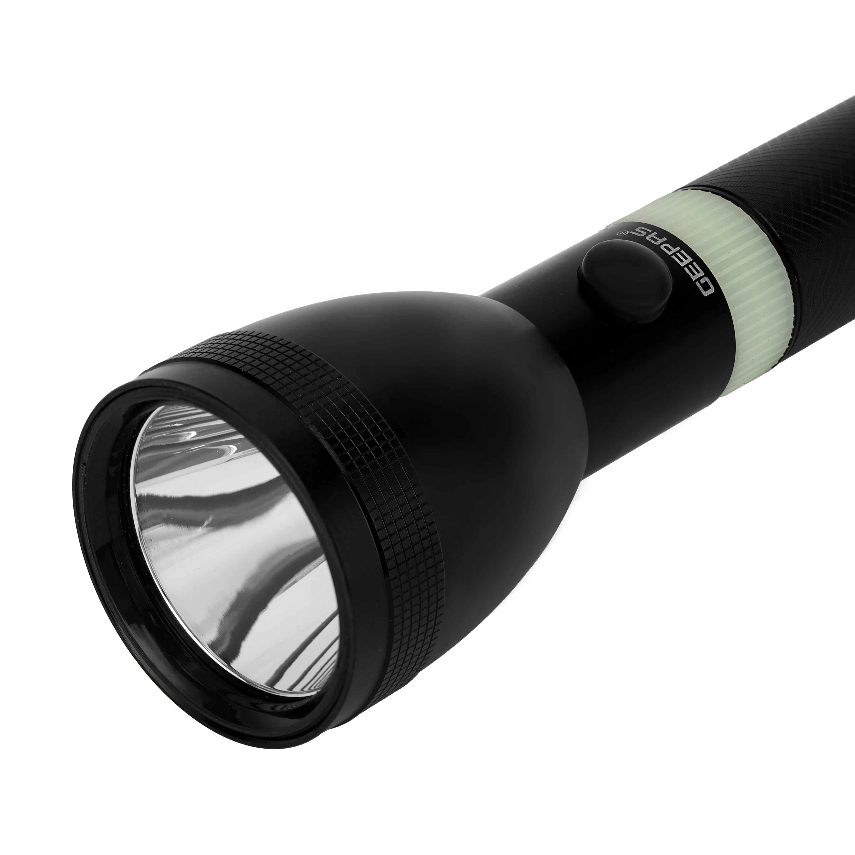 Geepas Rechargeable LED Flashlight 281MM - Hyper Bright White 1800 Meters Portable Torch High Beam LED Flashlight| Water Proof Pocket Flashlight with Charger, battery - Image 2
