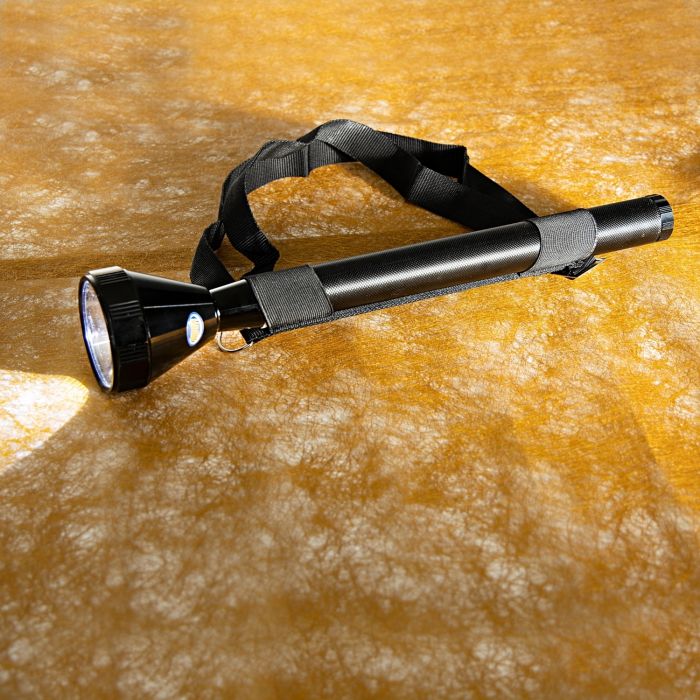 Geepas Rechargeable LED Flashlight 470mm | Hyper Bright Cool White LED Torch Light | Built-in 5D Battery | Long Distance Range with Big Reflector | Powerful Torch for Indoor & Outdoor Activities - Image 3