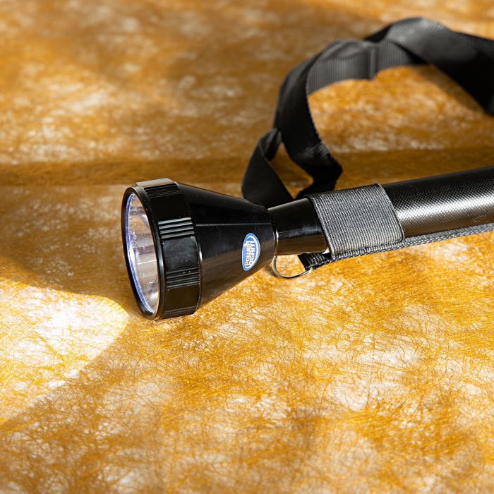 Geepas Rechargeable LED Flashlight 470mm | Hyper Bright Cool White LED Torch Light | Built-in 5D Battery | Long Distance Range with Big Reflector | Powerful Torch for Indoor & Outdoor Activities - Image 4