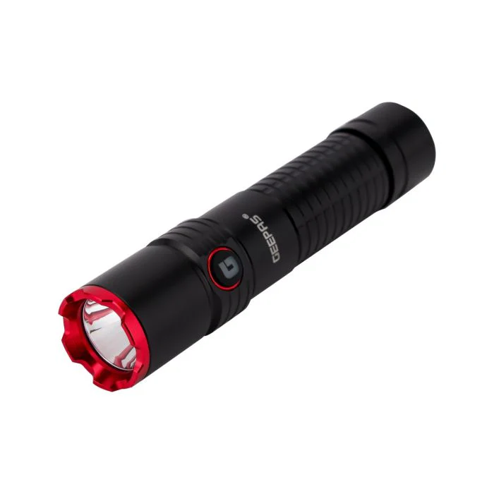 Geepas Rechargeable LED Flashlight- GFL51065/ 20W, 5000-6500K, 2500 LM, Perfect for Indoor and Outdoor Use, 10 Hours Continuous Working/ with Aircraft Aluminum Housing, Waterproof IPX5, Lithium Battery and Power Reminder/ Black, Lifetime Warranty - Image 5