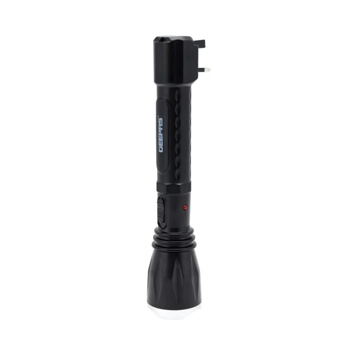 Geepas Rechargeable LED Flashlight | Hyper Bright 1W Hi-Power LED Torch Light | Built-in 400mAh Lead Acid Battery | Long Distance Range | Powerful Torch for Outdoor Activities - Image 2