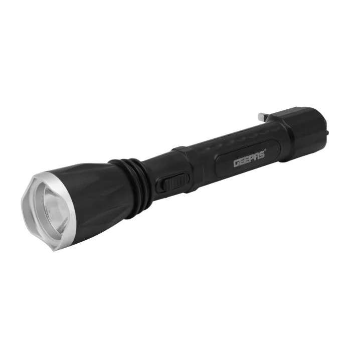 Geepas Rechargeable LED Flashlight | Hyper Bright 1W Hi-Power LED Torch Light | Built-in 400mAh Lead Acid Battery | Long Distance Range | Powerful Torch for Outdoor Activities - Image 5