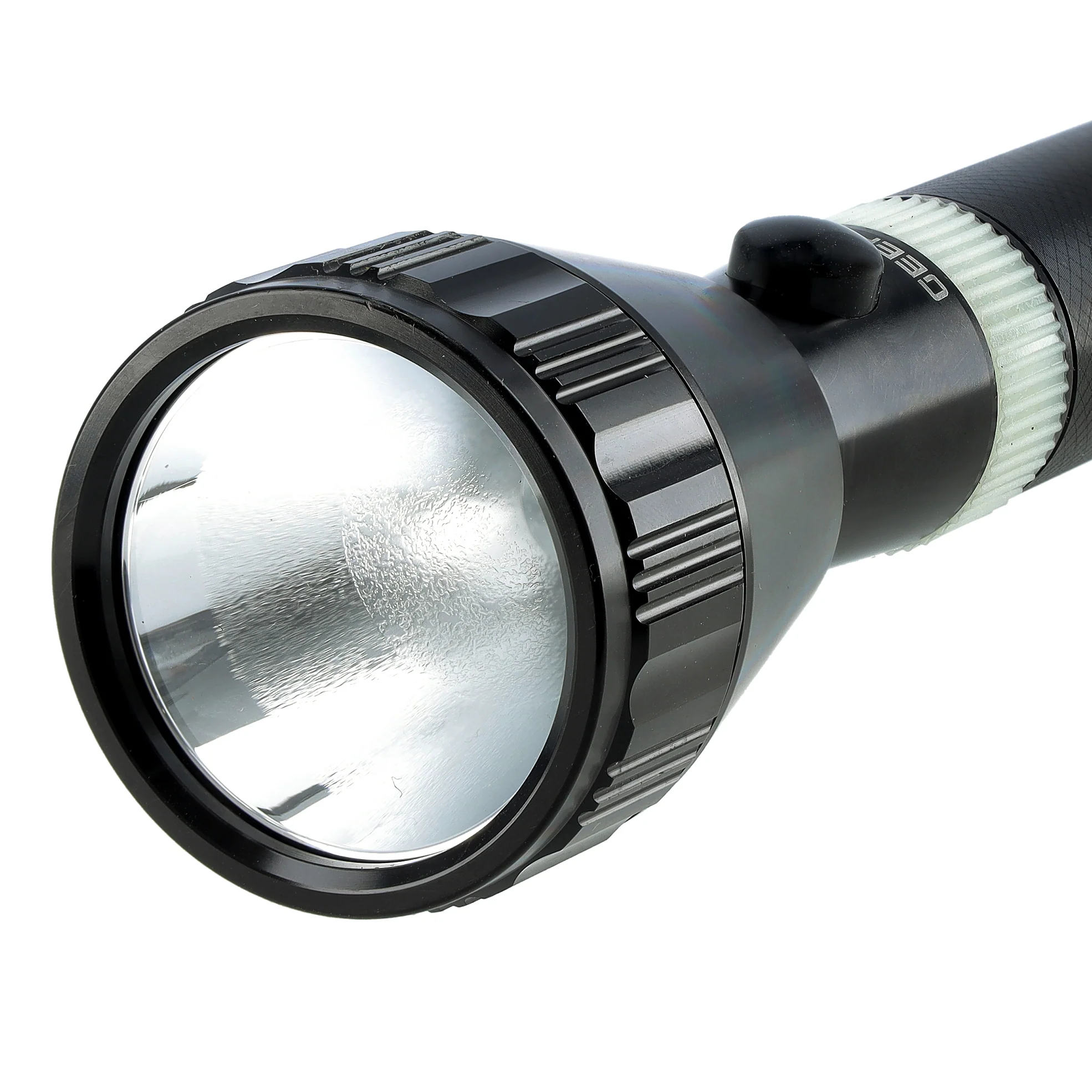 Geepas Rechargeable LED Flashlight - Hyper Bright White 1800 Meters Range Portable Torch High Beam LED Flashlight| Pocket Flashlight with Charger - Image 2