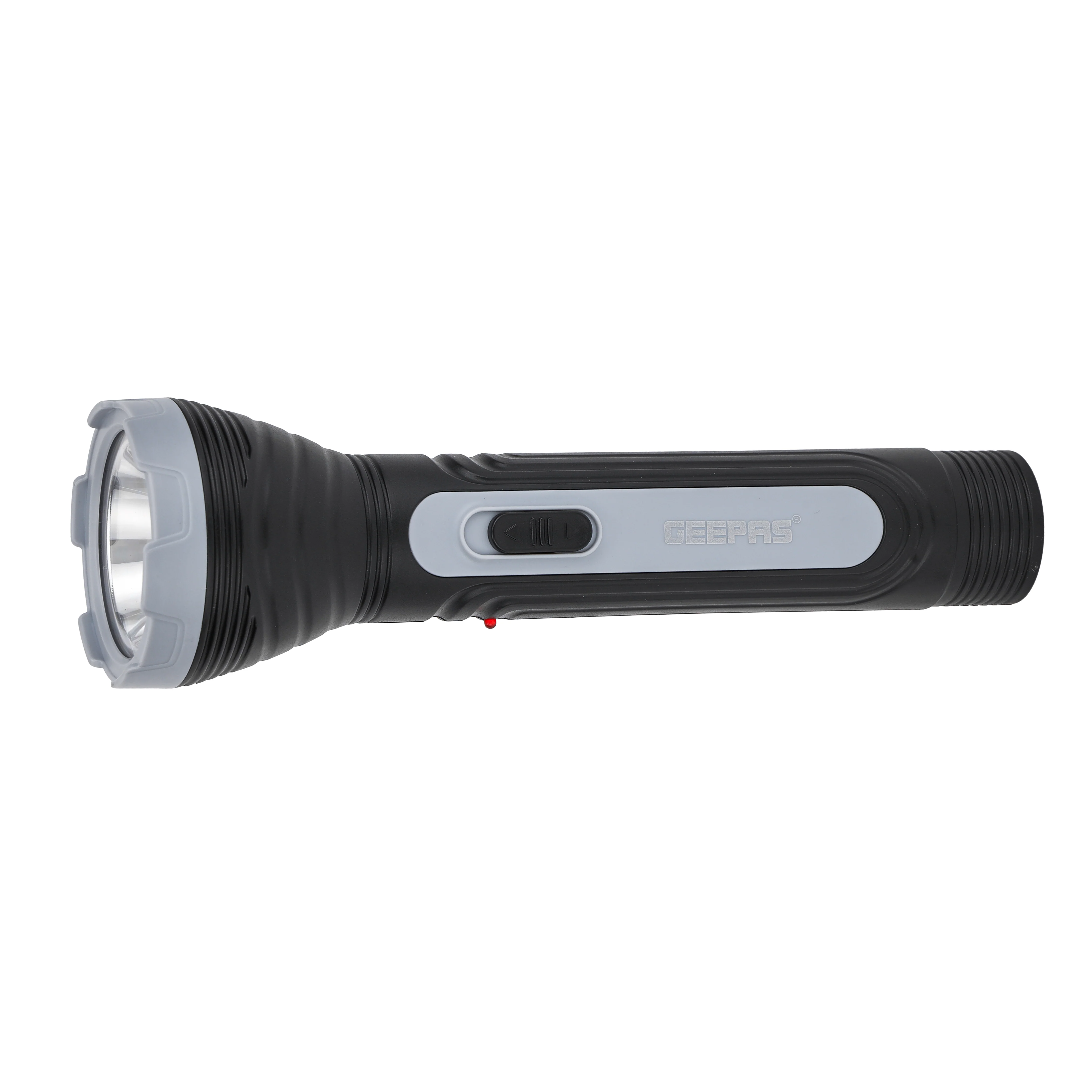 Geepas Rechargeable LED Torch GFL51091 | Big LED Chip with Aluminum Reflective Cup, Ripple Pattern Shell, 4H Backup, Ideal for Indoor & Outdoor Use, 2-Year Warranty - Image 4