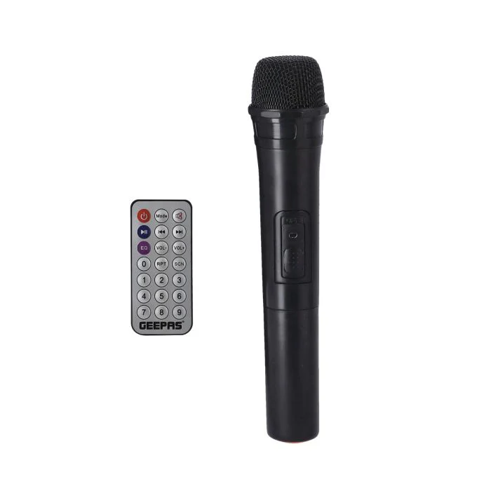 Geepas GMS11186 Rechargeable Portable Speaker | 25000W PMPO| Bluetooth & TWS| 6.5” Woofer| FM/USB/TF/AUX| LED Light| Wireless Mic| 3.7V 1800mAh Battery| 2 Years Warranty - Image 6