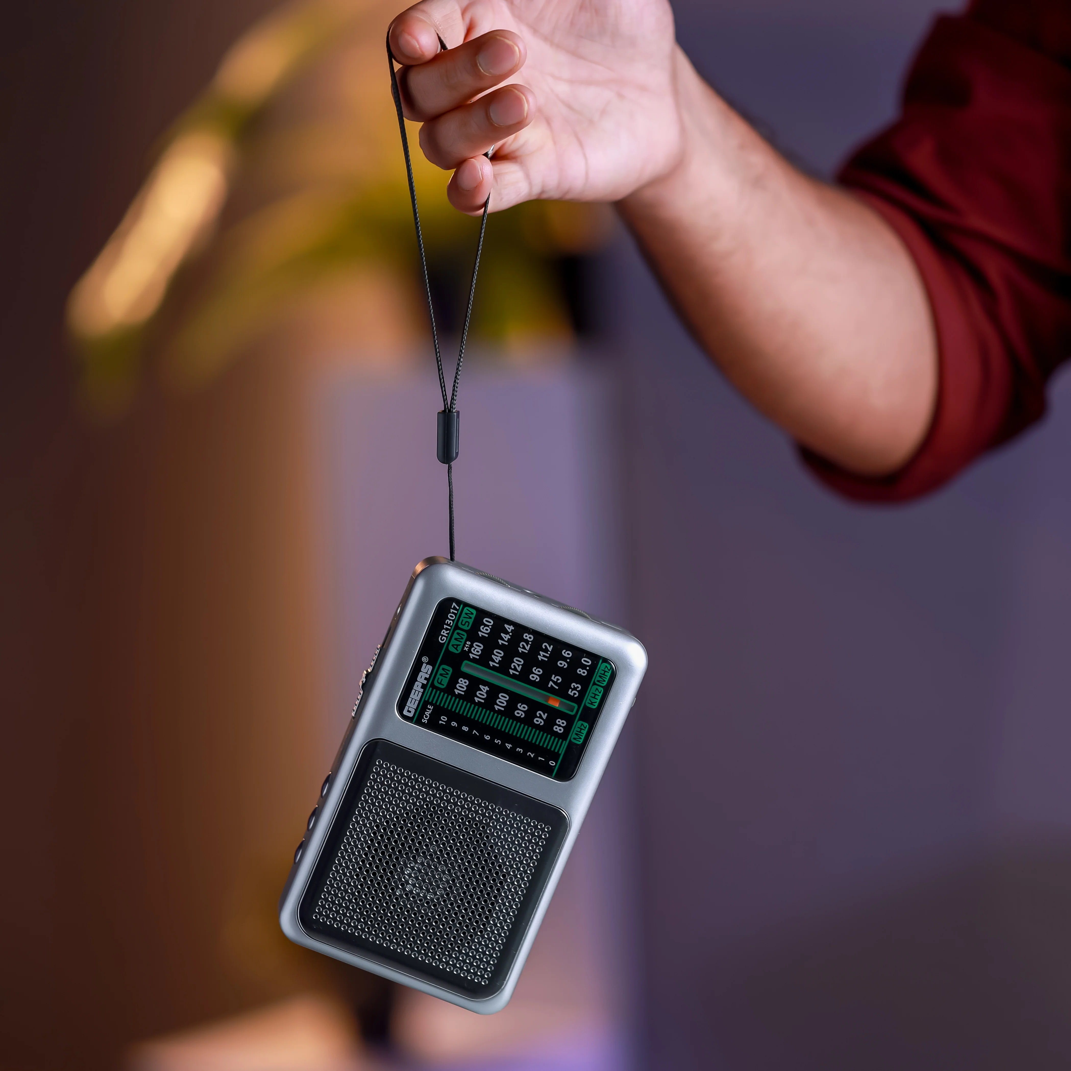 Geepas Rechargeable Radio with Bluetooth-GR13017|BT/FM/AM/SW/TF,3 Band Radio|DC 3V (AAAx2)|Perfect for Home, Office Etc. Retro Design and Premium Quality|2 Years Warranty - Image 4