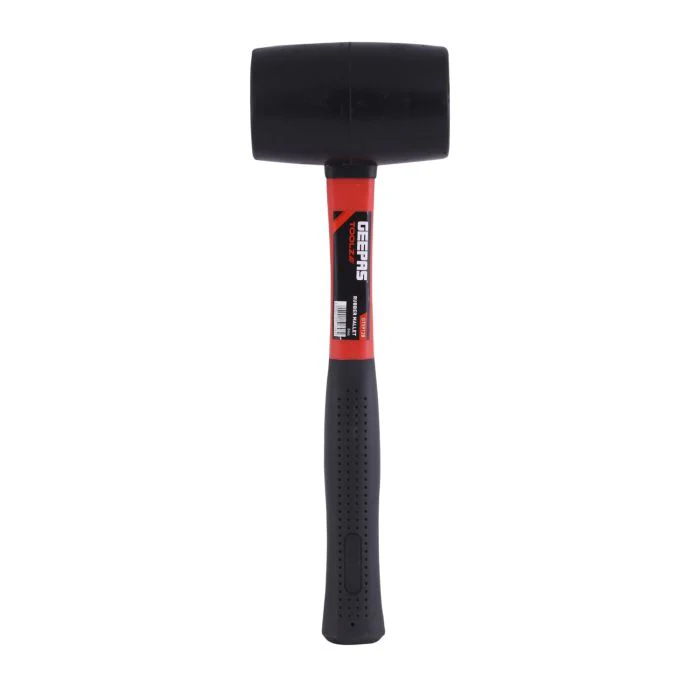 Geepas Rubber Mallet with Fiber Handle 24Oz - Hardwood Shaft Rubber Mallet Double-Face Hammer with Soft/Hard Tips | Ideal for woodworking, cabinet and furniture making, auto body and metal fabrication - Image 2