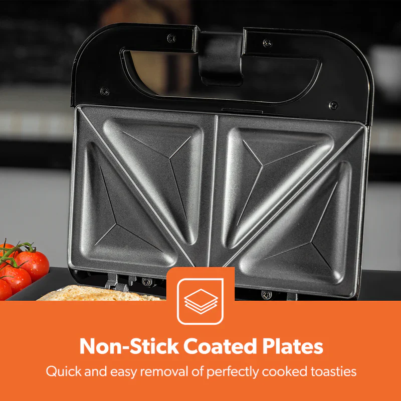 Geepas Sandwich Maker GSM36533UK | 750W Powerful Toaster| Non-Stick Plates| Power & Ready Light| Cool Touch Handle| Easy to Clean & Overheat Protection | 2-Year Warranty - Image 5