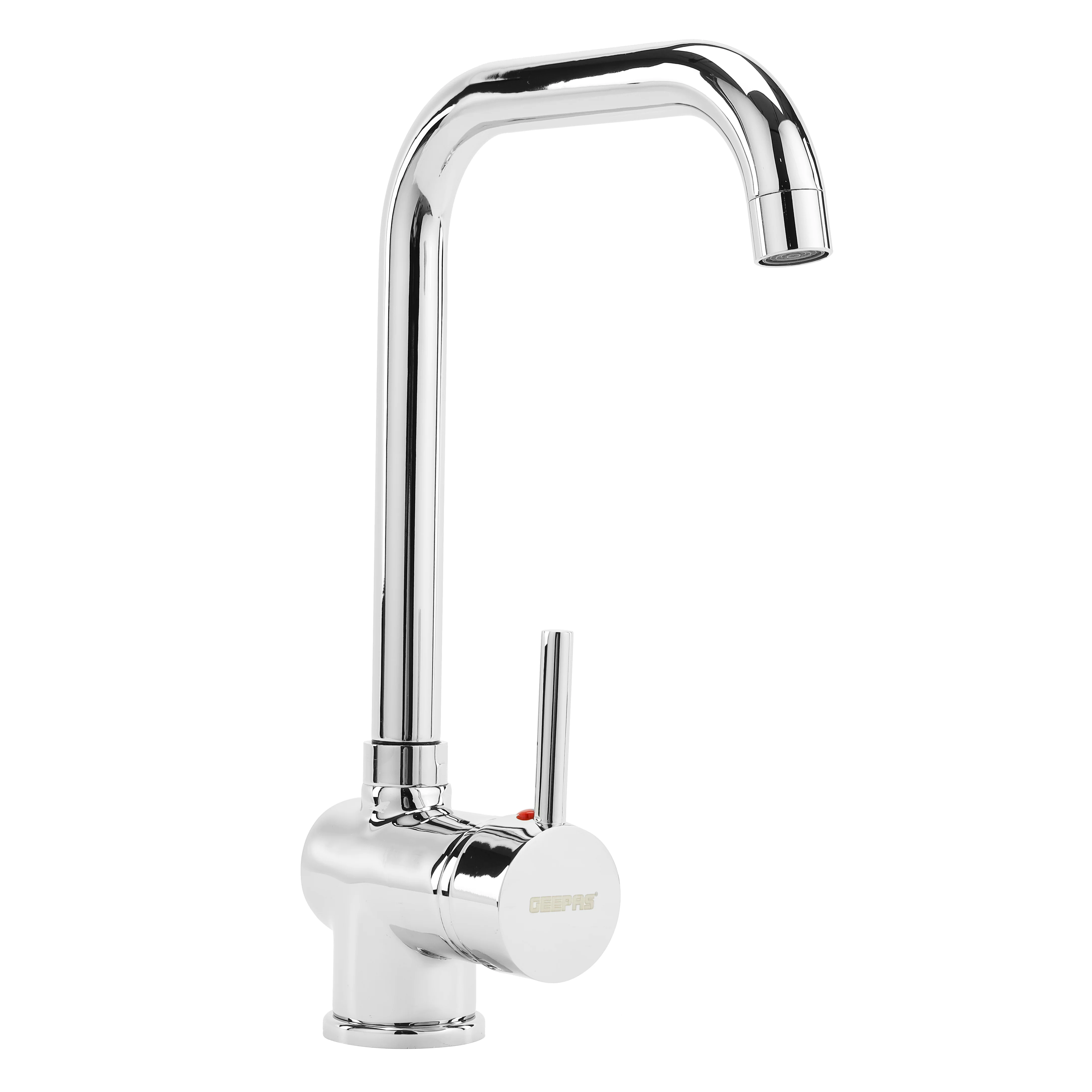 Geepas Single Lever Sink Mixer- GSW61146 | Brass Deck Mounted Tap for Kitchen/Bathroom | Solid Handle, Ceramic Cartridge, Leak-Proof, 360° Spout | 5-Year Warranty - Image 2