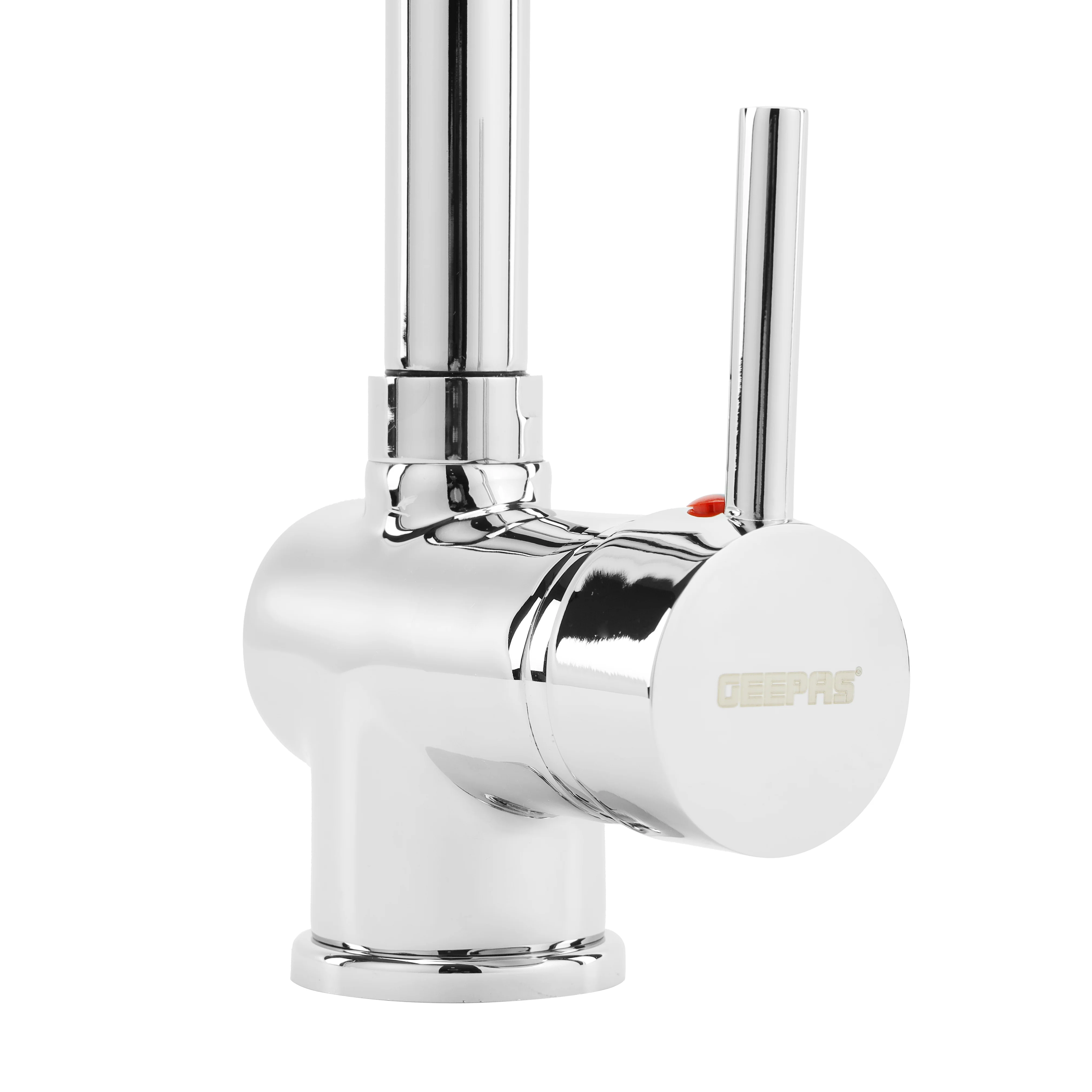 Geepas Single Lever Sink Mixer- GSW61146 | Brass Deck Mounted Tap for Kitchen/Bathroom | Solid Handle, Ceramic Cartridge, Leak-Proof, 360° Spout | 5-Year Warranty - Image 4