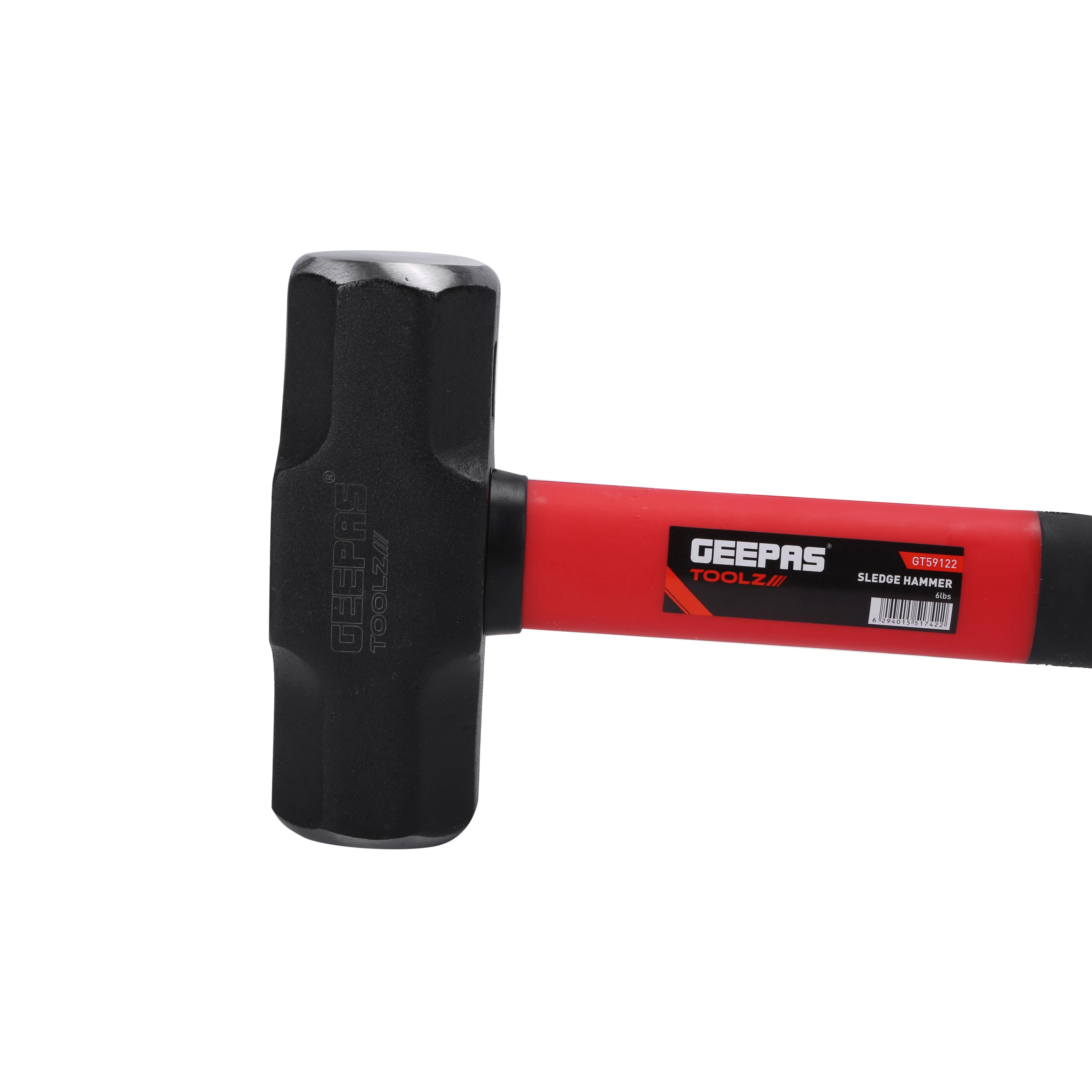 Geepas GT59122 Sledge Hammer Fibre Handle Carbon Steel Head | Drop Forged Head | Long Handle | Ideal for Carpenters, Site Workers & DIYers - Image 3