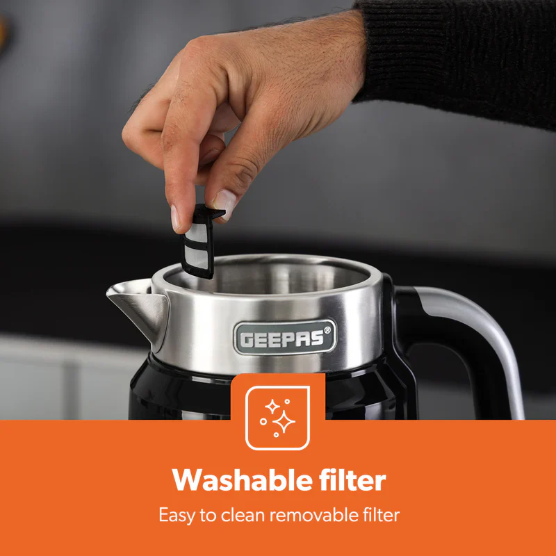 Geepas Smart Stainless Steel Kettle 1.7L GK38034 | WiFi & Voice App Control| Smart Temperature Settings| Fast Boiling| Auto Shut-Off | Durable Design | 2 Years Warranty - Image 3