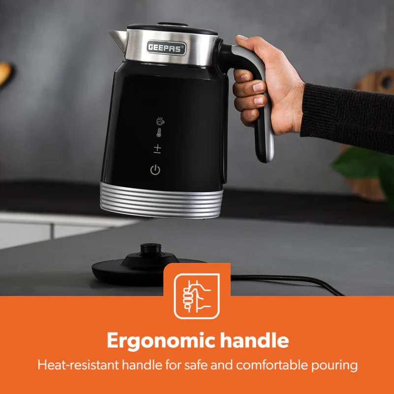 Geepas Smart Stainless Steel Kettle 1.7L GK38034 | WiFi & Voice App Control| Smart Temperature Settings| Fast Boiling| Auto Shut-Off | Durable Design | 2 Years Warranty - Image 4