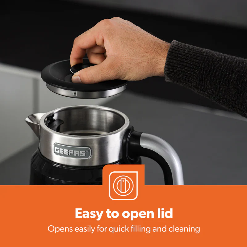 Geepas Smart Stainless Steel Kettle 1.7L GK38034 | WiFi & Voice App Control| Smart Temperature Settings| Fast Boiling| Auto Shut-Off | Durable Design | 2 Years Warranty - Image 7