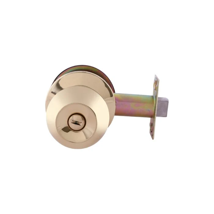 Geepas Stainless Steel Cylindrical Lock Gold Plated - Security Lock | 53mm 304 Stainless Steel Knobs with Latch Bolt, Stricker & Screws with Key Operation | Ideal For Bedroom, Bathroom and more | 2 Years Warranty - Image 3